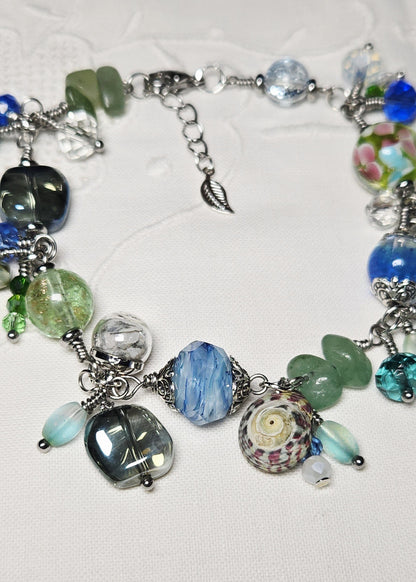 Bracelet Vert et bleu