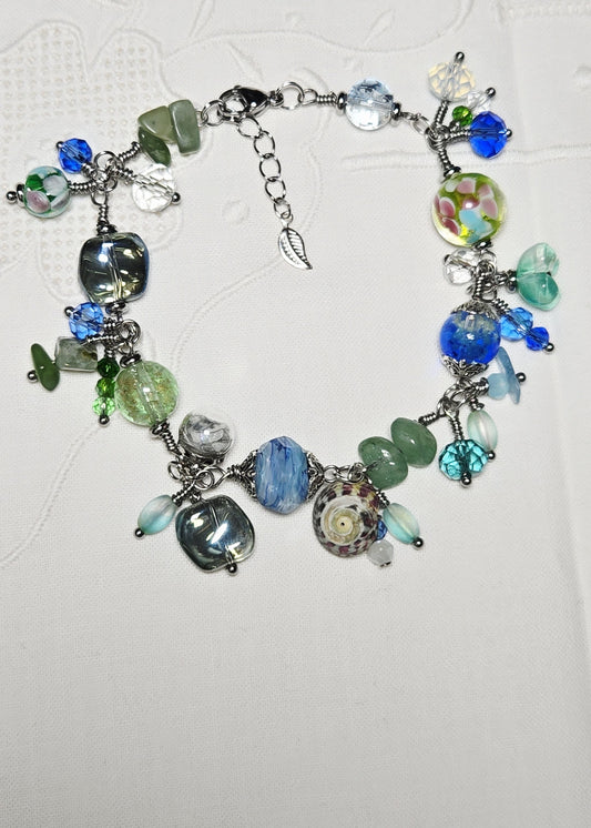 Bracelet Vert et bleu